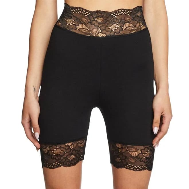 Current Mood Rumor Romance Biker Shorts - Black - BLACK / X-Small