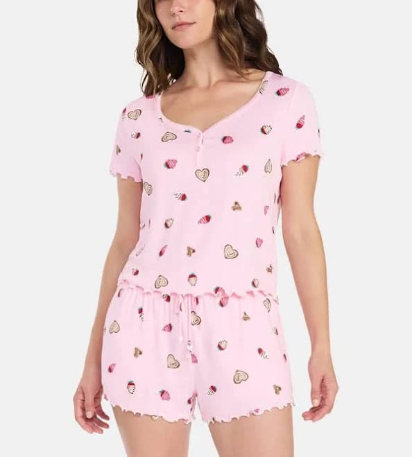 Women's Knit Henley Pajama Set