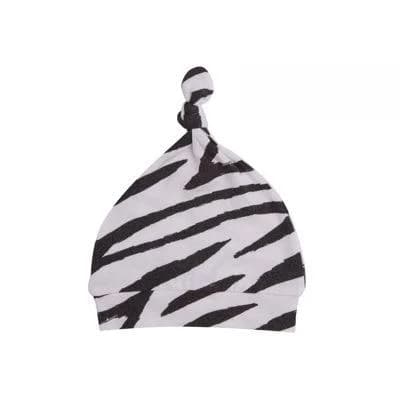 Zebra Print Knotted Hat