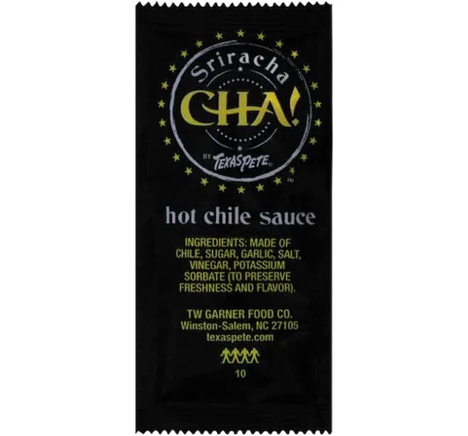 Texas Pete 7 Gram Cha Hot Chile Sauce 200 Packets