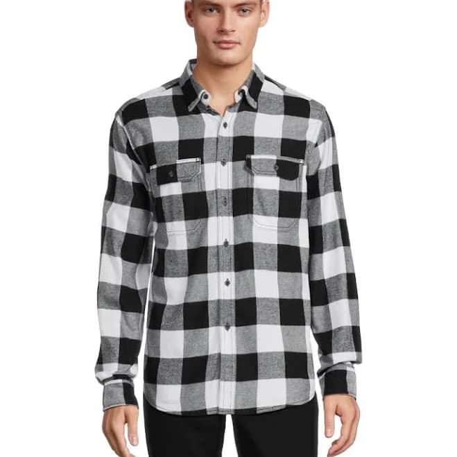 George Men's Long Sleeve Flannel Shirt