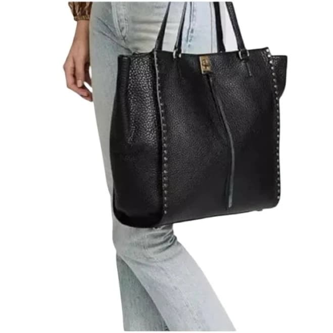 Rebecca Minkoff Women's Darren Pebbled Studded Deerskin Leather Tote