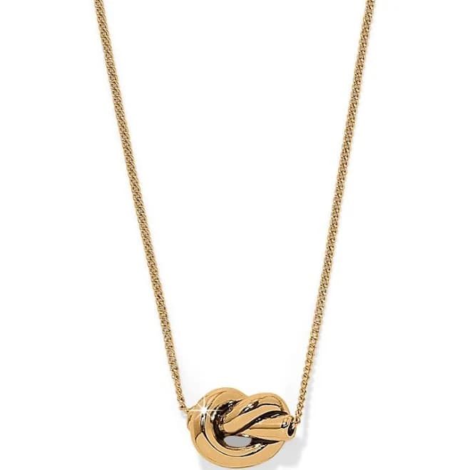 Interlok Single Knot Mini Gold Necklace