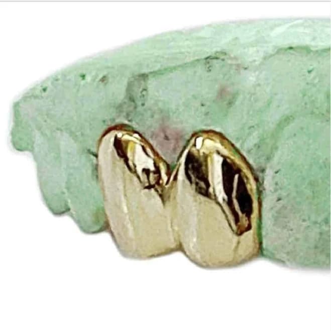 .925 Sterling Silver Double Teeth Grillz