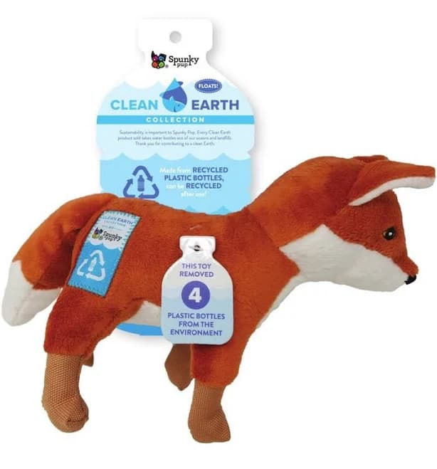 Spunky Pup Clean Earth Plush Dog Toy