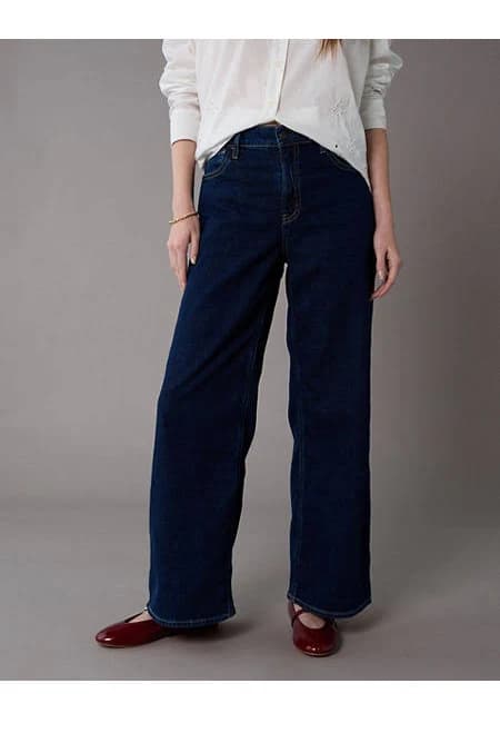 AE Dreamy Drape Super High-Waisted Baggy Wide-Leg Jean
