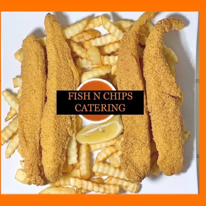 Fish and Chips Catering 10-12 Persons / Sea Bass / Cornmeal