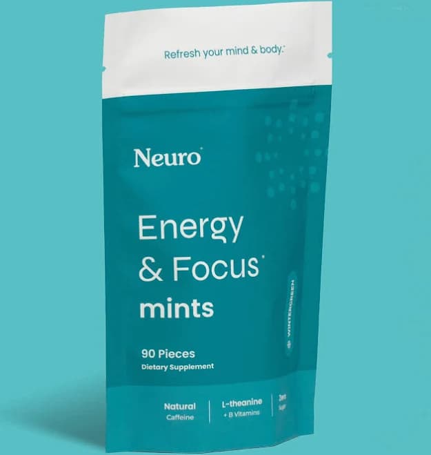 Neuro Energy & Focus Mints L-Theanine + Natural Caffeine Wintergreen