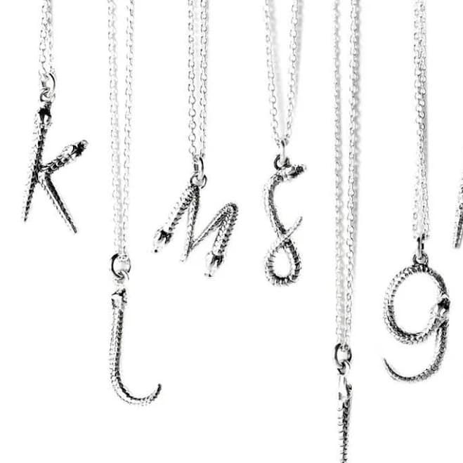 Women's Alias Letter Mamba Pendant Necklace