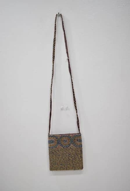 Purse Beaded Iridescent Bronze Shoulder Bag