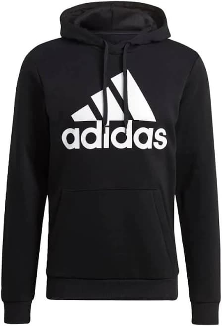 Adidas Men's Hoodie Essentials Fleece Big Logo Black White Small