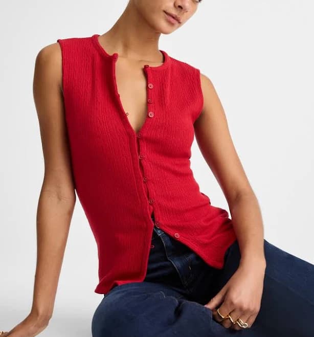 Madewell Women's Pointelle Cutaway Vest