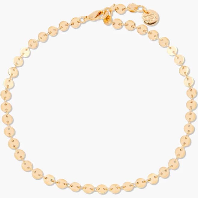 Brook and York Gold Coin Disc Anklet