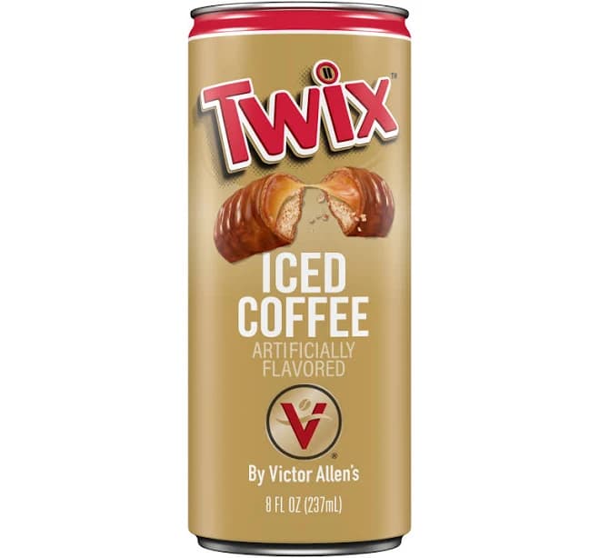 Victor Allen's Coffee Twix Iced Canned Coffee Latte 8oz Cans (12 Pack)
