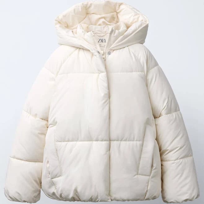 Zara Kids Hooded Puffer Jacket