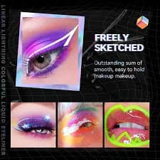 KISSIO Glow Matte Eyeliner 0.169 oz - Easy to Use Fine Brush Liquid Eyeliner for Daily & Neon Party - 06#Hot Pink | Buy Now with Express International Delivery | GoSupps.com