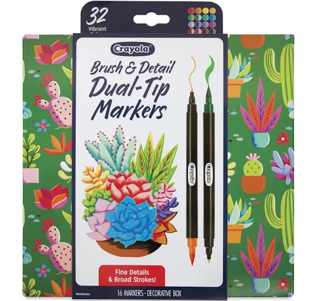 Crayola Brush & Detail Dual-Tip Markers