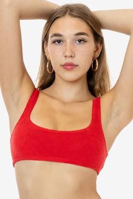 Los Angeles Apparel Women's Loop Terry Squareneck Bra Top