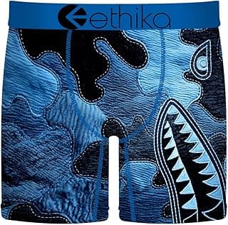 Men’s Mid Boxer Brief, 4-Way Stretch Performance Underwear - BMR Denim Blues