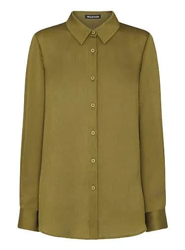 Whistles Molly Relaxed-fit Satin Women Shirt