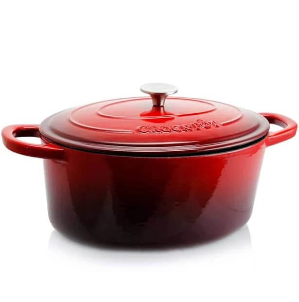 Crock Pot Artisan 7 Quart Enameled Cast Iron Dutch Oven Oval
