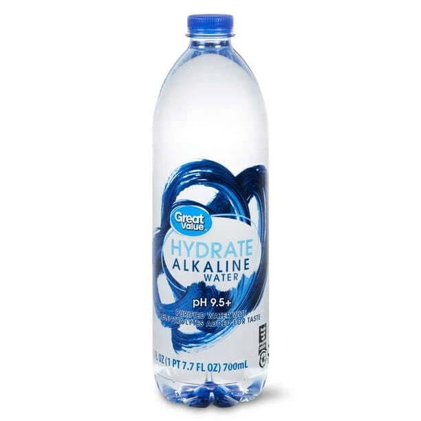 Great Value Hydrate Alkaline Water, 23.7 Fl Oz Bottles, 15-pack