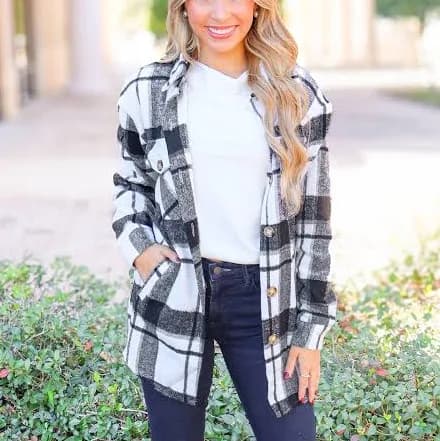 in The Right Place Oversized Plaid Shacket