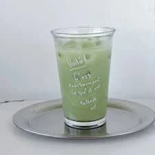 Clear 350ml Glass Coffee Mug | Aesthetic Latte & Iced Coffee Cup - Voila! (white) / 350ml