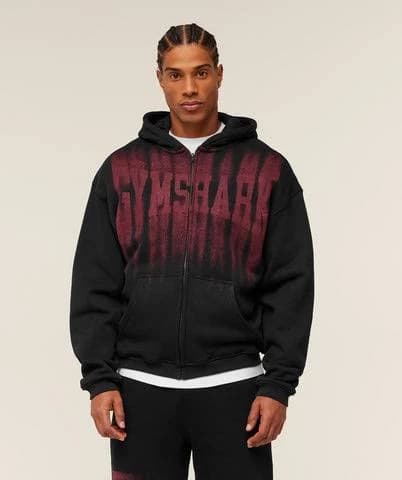 Gymshark Fade Graphic Zip Through Hoodie
