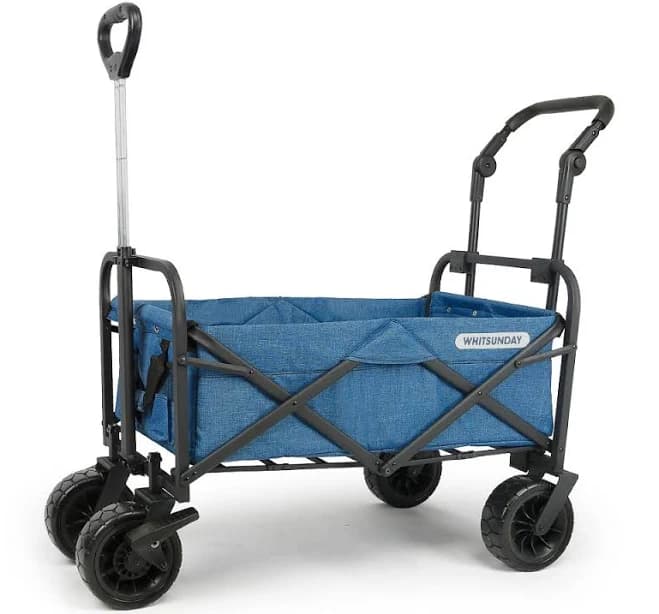 Whitsunday Folding Wagon 8" Heavy Duty Whlees with Push Bar