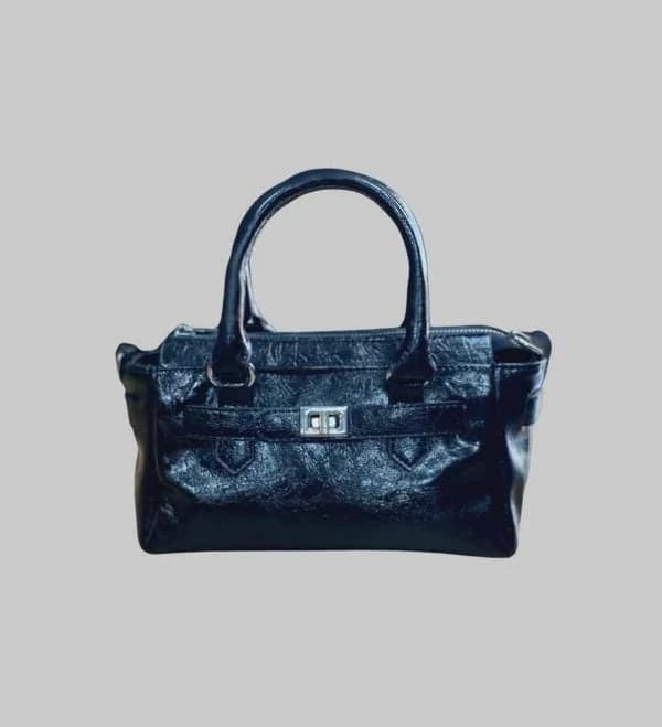 Handmade Vegan Leather Top Handle Purse