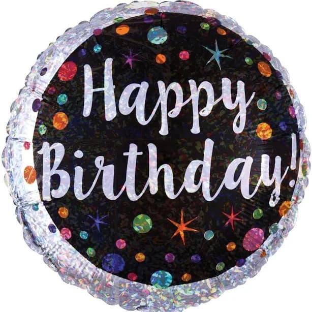 Colorful Polka Dot Birthday Foil Balloon