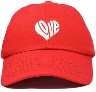 Love Heart Embroidered Dad Cap Cotton Baseball Cap Women