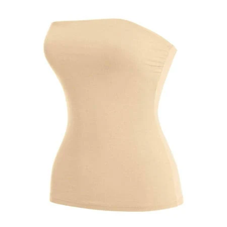 Basic Stretchy Cotton Bandeau Tube Top