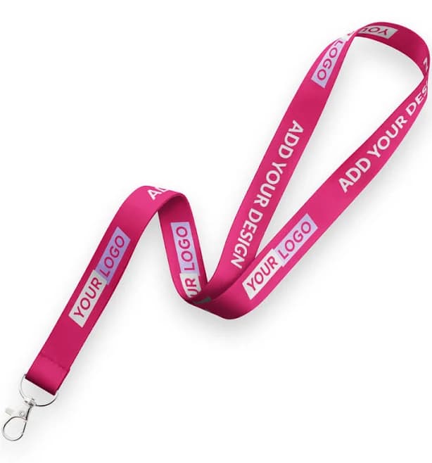 Soft Polyester Lanyard with Lobster Clip Attachment
