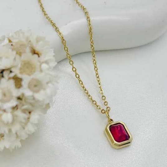 18K Gold Plated Waterproof Dainty Pendant Necklace