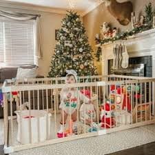 Baby Natural Wooden playpen and Safety gate - Walmart.com