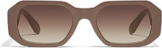 Sunglasses for Men & Women, Oversized Sunglasses with UV Protection (Hyped Up, Doe/Brown)