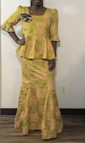 African Women's Skirt Set With Scarf One Size | Mercari