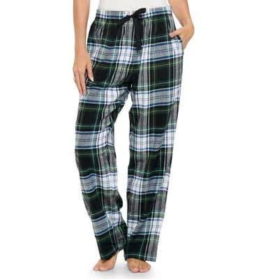 Ashford & Brooks Women's Super Soft Flannel Plaid Pajama Sleep Pants
