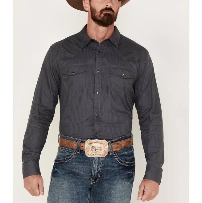 Gibson Trading Co Men's Southside Satin Stripe Snap Western Shirt