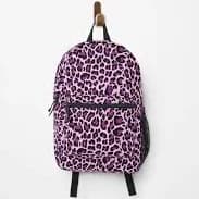 Leopard Print Cheetah Purple Laptop Backpack Purse for Women Men Travel Bag Casual Daypack with Compartment & Multiple Pockets