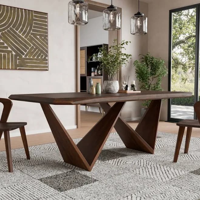 Furniture of America Abigail III Mid-Century Modern Dining Table