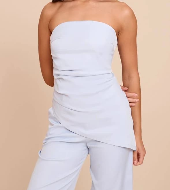 Tailored Woven Bandeau Top