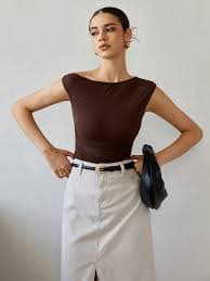 Backless Tie Back T-Shirt | COMMENSE