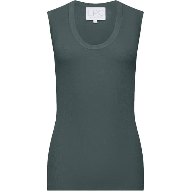Tina Rib Knit U-Scoop Tank Top