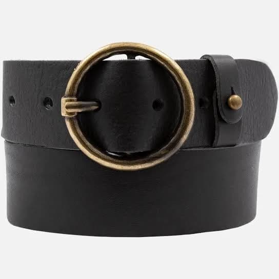 Women's amsterdam heritage Pip 2.0 Vintage Gold Round Buckle Belt