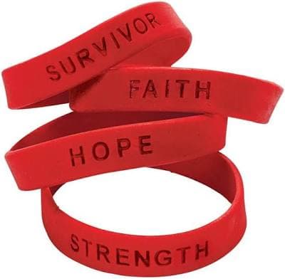 Fun Express 24-Piece Awareness Sayings Rubber Bracelets