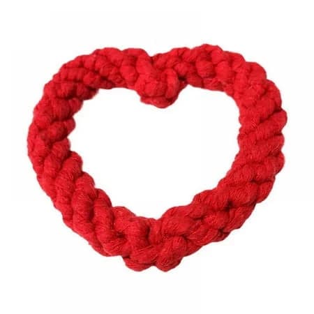 Marinavida Heart Shaped Rope Dog Chew Toys