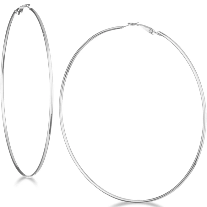 GUESS Extra Large Clutchless Hoop Earrings